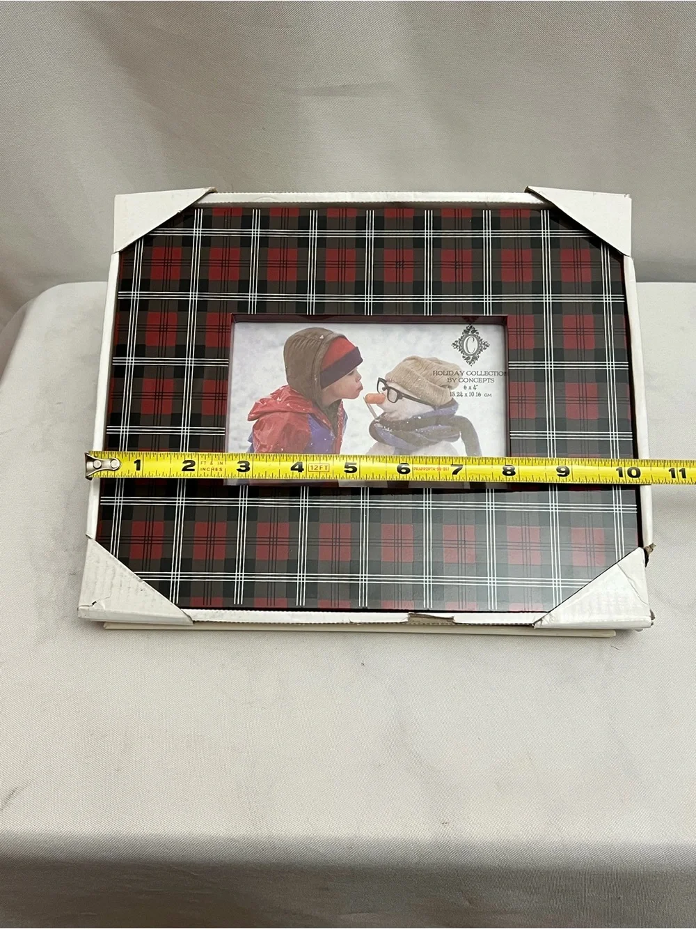 Concepts Holiday Collection Red Black Plaid 6x4 Christmas Picture Frame NIB